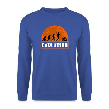 Entwicklung von Yoga Girl Yoga Mama Yoga Lover - Unisex Pullover - Royalblau - Vorne - Alina (178cm) & Michal (187cm)