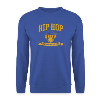 Untergrund-Hip-Hop-Affe - Unisex Pullover - Royalblau - Vorne - Alina (178cm) & Michal (187cm)