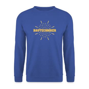 Bautechniker als Job - Unisex Pullover - Royalblau - Vorne - Alina (178cm) & Michal (187cm)