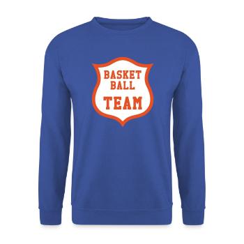 Basketballmannschaft - Unisex Pullover - Royalblau - Vorne - Alina (178cm) & Michal (187cm)