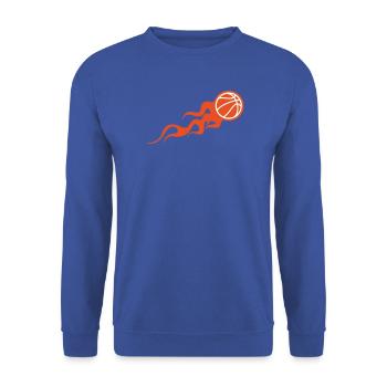 Basketball / Basketball / Basktet-Ball / Sport - Unisex Pullover - Royalblau - Vorne - Alina (178cm) & Michal (187cm)