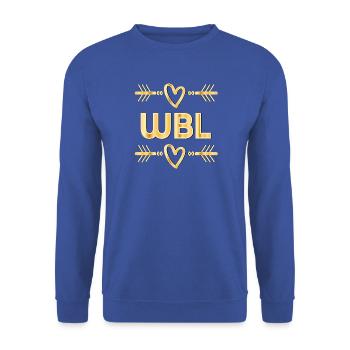 Stationsleitung WBL Wohnbereichsleitung - Unisex Pullover - Royalblau - Vorne - Alina (178cm) & Michal (187cm)