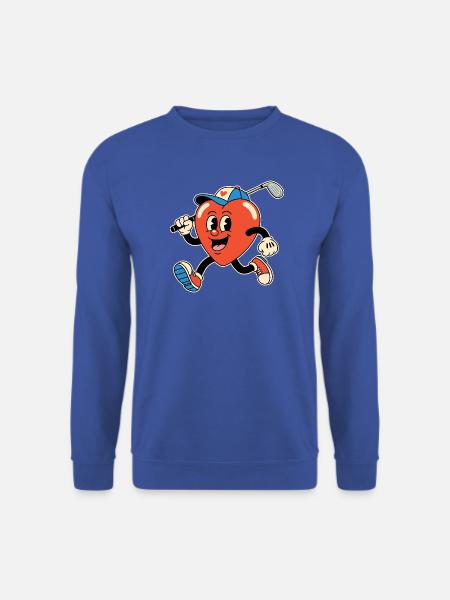 Herz Golf Cartoon - Unisex Pullover - Royalblau