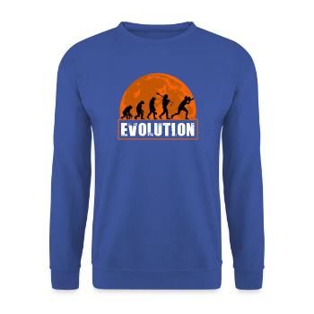 Tischtennis-Evolution Tischtennis-Tischtennis-Spieler-Kunst - Unisex Pullover - Royalblau - Vorne - Alina (178cm) & Michal (187cm)