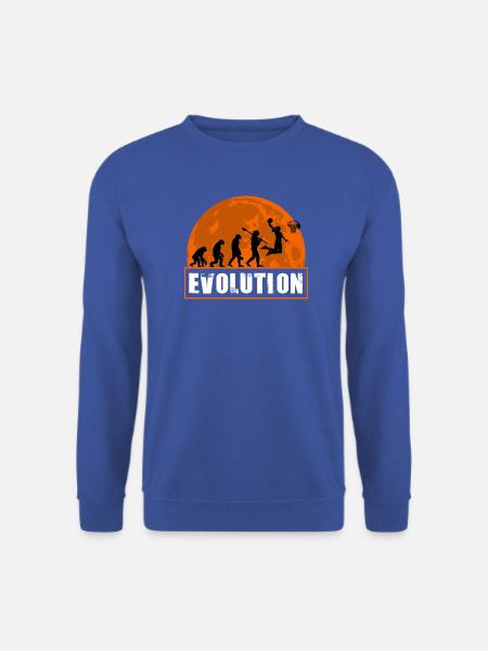 Basketball Evolution Spieler dunkt Silhouette - Unisex Pullover - Royalblau