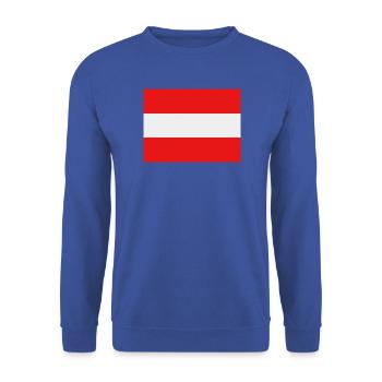 Österreichische Flagge - Unisex Pullover - Royalblau - Vorne - Alina (178cm) & Michal (187cm)