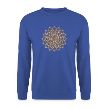Mandala - Unisex Pullover - Royalblau - Vorne - Alina (178cm) & Michal (187cm)