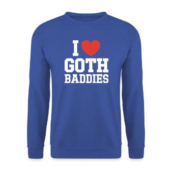 Ich liebe gotische Bösewichte - Unisex Pullover - Royalblau - Vorne - Alina (178cm) & Michal (187cm)