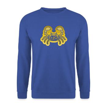 Krebs, Horoskop und Astrologie - Unisex Pullover - Royalblau - Vorne - Alina (178cm) & Michal (187cm)