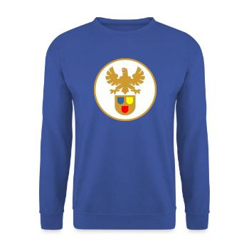 51177_Maler_und_Lackierer, Zunftzeichen - Unisex Pullover - Royalblau - Vorne - Alina (178cm) & Michal (187cm)