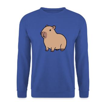 Capybara Wasserschwein - Sweat-shirt Unisexe - bleu royal - Devant - Alina (178cm) & Michal (187cm)