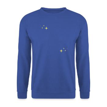 Funkeln Glitzer Sterne - Unisex Pullover - Royalblau - Vorne - Alina (178cm) & Michal (187cm)