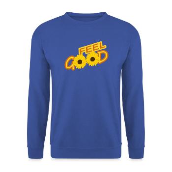 FEEL GOOD - Unisex Pullover - Royalblau - Vorne - Alina (178cm) & Michal (187cm)