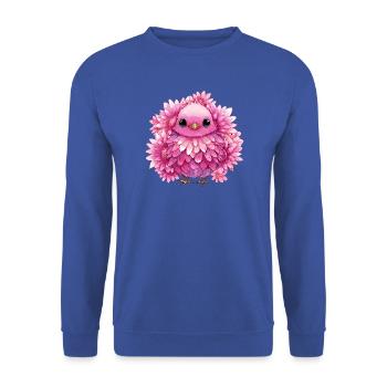 Rosa Blütenküken - Unisex Pullover - Royalblau - Vorne - Alina (178cm) & Michal (187cm)