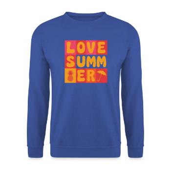Ich liebe den Sommer - Unisex Pullover - Royalblau - Vorne - Alina (178cm) & Michal (187cm)