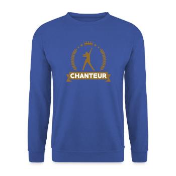 Sänger – Musik, Bühne, Leidenschaft, Stimme, Performance - Unisex Pullover - Royalblau - Vorne - Alina (178cm) & Michal (187cm)