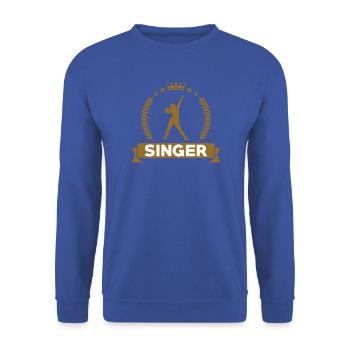 Sänger – Gesang – Lied - Unisex Pullover - Royalblau - Vorne - Alina (178cm) & Michal (187cm)