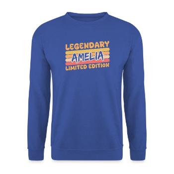 Legendary Amelia - Unisex Pullover - Royalblau - Vorne - Alina (178cm) & Michal (187cm)