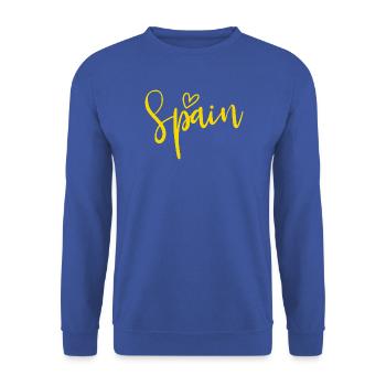 Spanien Herz Frauen Liebe Spanien - Unisex Pullover - Royalblau - Vorne - Alina (178cm) & Michal (187cm)