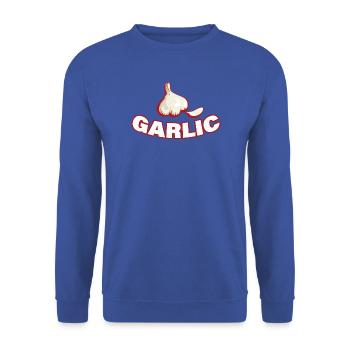 GARLIC - Unisex Pullover - Royalblau - Vorne - Alina (178cm) & Michal (187cm)