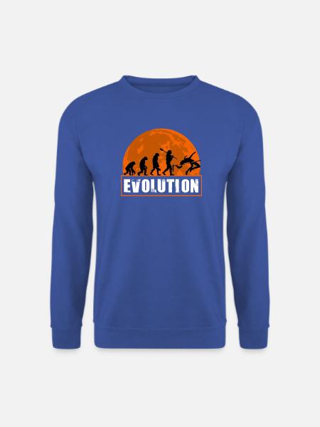 High Jumping Evolution Retro Athlete Silhouette - Unisex Pullover - Royalblau