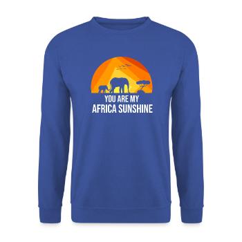 Safari Afrika serengeti wildlife savanne elefant - Unisex Pullover - Royalblau - Vorne - Alina (178cm) & Michal (187cm)