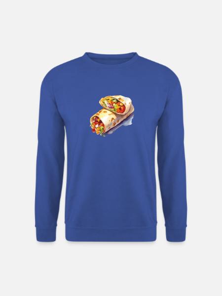 Bunter Gemüse-Wrap Illustration - Unisex Pullover - Royalblau