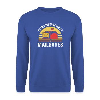 Poststempel Post - Unisex Pullover - Royalblau - Vorne - Alina (178cm) & Michal (187cm)