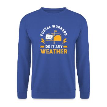 Post Poststempel - Unisex Pullover - Royalblau - Vorne - Alina (178cm) & Michal (187cm)