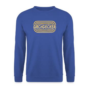Dachdecker als Arbeitskollege - Unisex Pullover - Royalblau - Vorne - Alina (178cm) & Michal (187cm)