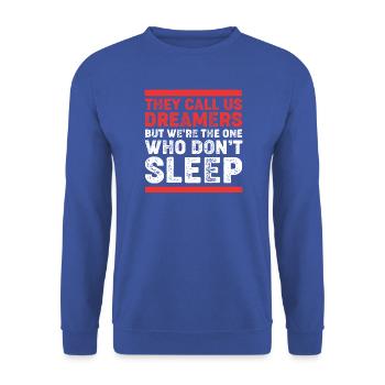 Unternehmer Workaholic - Unisex Pullover - Royalblau - Vorne - Alina (178cm) & Michal (187cm)