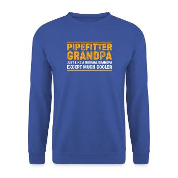 Schlosser Rohr Industrie - Unisex Pullover - Royalblau - Vorne - Alina (178cm) & Michal (187cm)