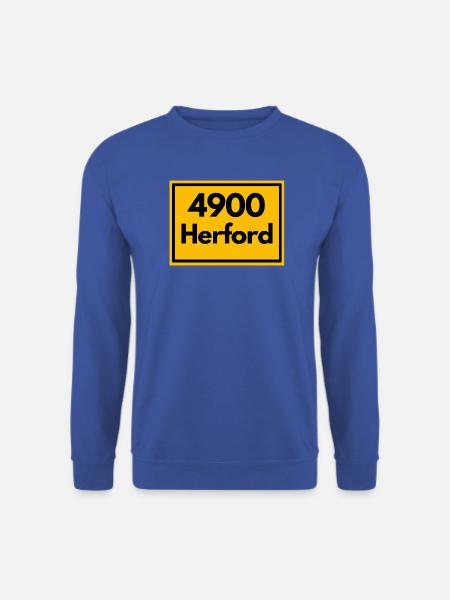 ALTE POSTLEITZAHL PLZ 4900 HERFORD OSTWESTFALEN - Unisex Pullover - Royalblau