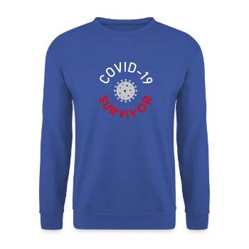 Covid-19-Überlebender - Unisex Pullover - Royalblau - Vorne - Alina (178cm) & Michal (187cm)