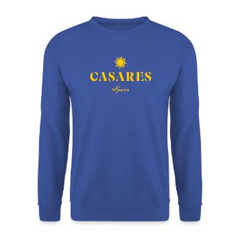 Casares, Spanien Sonne - Unisex Pullover - Royalblau - Vorne - Alina (178cm) & Michal (187cm)