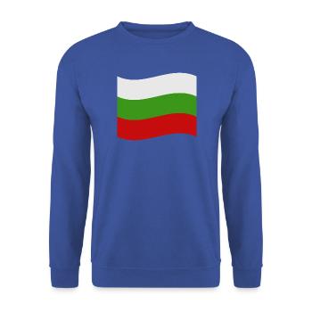 Bulgarische Flagge - Unisex Pullover - Royalblau - Vorne - Alina (178cm) & Michal (187cm)