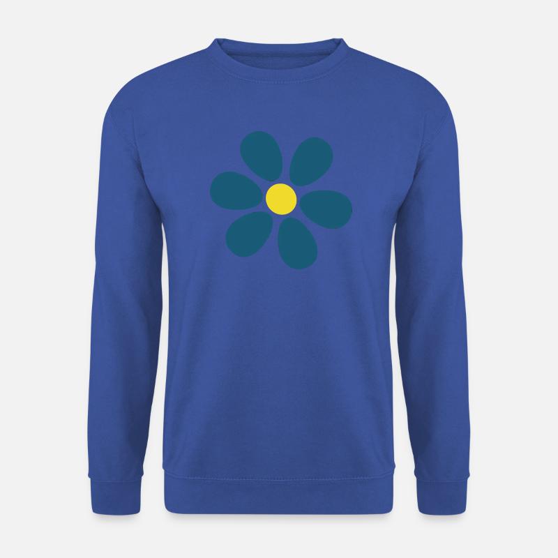 blaue Blume Blumen dunkelblau Blüte  - Unisex Pullover - Royalblau