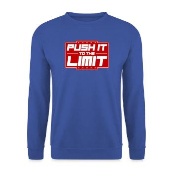 Push It To The Limit - Unisex Pullover - Royalblau - Vorne - Alina (178cm) & Michal (187cm)