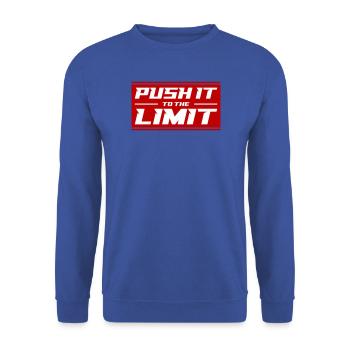 Push It To The Limit - Unisex Pullover - Royalblau - Vorne - Alina (178cm) & Michal (187cm)
