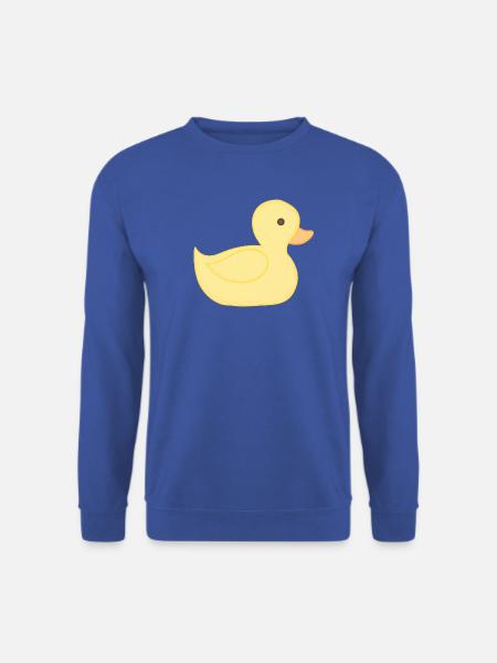 Gelbe Gummiente Cartoon Stil - Unisex Pullover - Royalblau