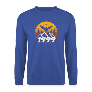 Geburtstag 1999 1999 Geboren 1999 Geburtstag - Unisex Pullover - Royalblau - Vorne - Alina (178cm) & Michal (187cm)