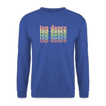 Tap Dance Pastell Raster - Unisex Pullover - Royalblau - Vorne - Alina (178cm) & Michal (187cm)