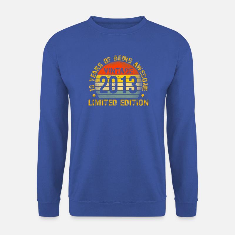Funny 2013 13th 13 Year Old Birthday - Unisex Pullover - Royalblau