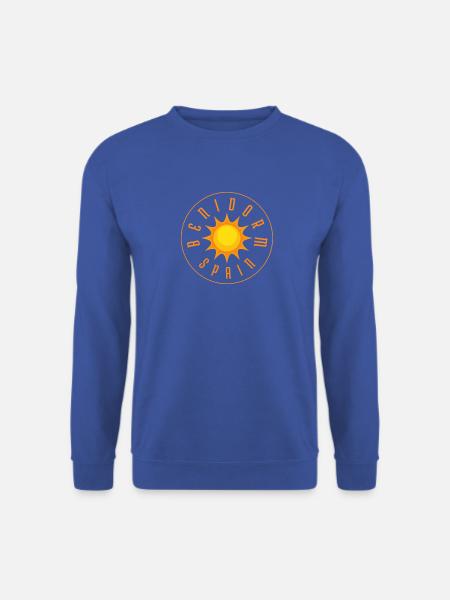 Benidorm Sunburst Circle Logo-Abzeichen - Unisex Pullover - Royalblau