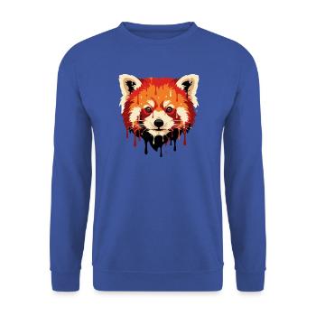 Roter Pander Kopf Art Portrait - Unisex Pullover - Royalblau - Vorne - Alina (178cm) & Michal (187cm)