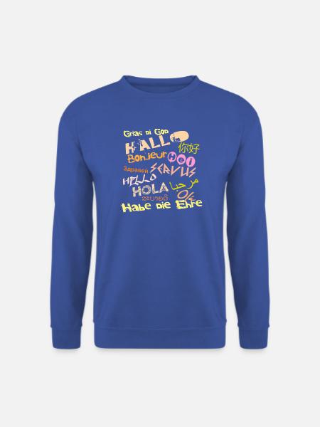Hello International - Unisex Pullover - Royalblau