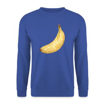 Mosaik Banane Goldgelb - Unisex Pullover - Royalblau - Vorne - Alina (178cm) & Michal (187cm)
