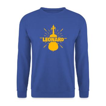 Leonard - Unisex Pullover - Royalblau - Vorne - Alina (178cm) & Michal (187cm)
