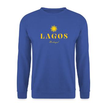 Lagos Portugal Sun - Unisex Pullover - Royalblau - Vorne - Alina (178cm) & Michal (187cm)