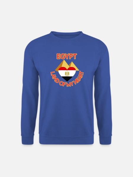 Egypt Herzland – Pyramiden Herzmotiv - Unisex Pullover - Royalblau